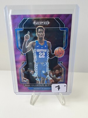 2022-23 Prizm Draft Picks Shai Gilgeous Alexander Purple Wave OKC Thunder SP