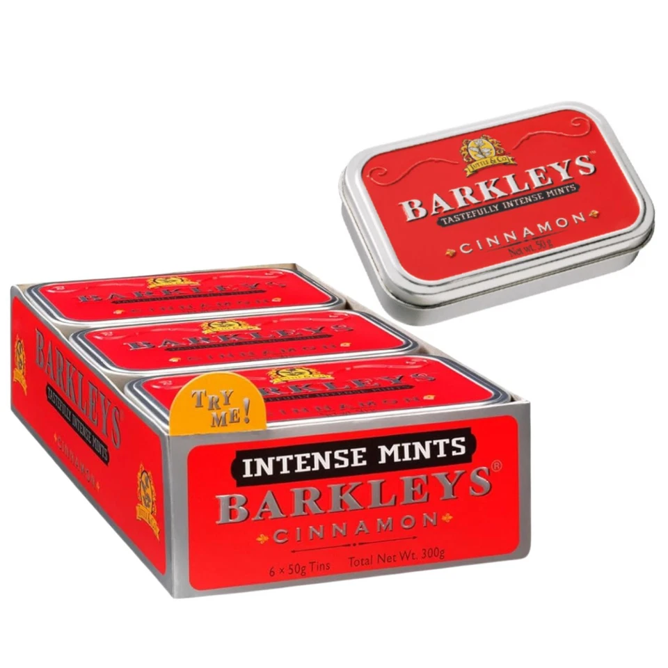 Caramelle Alla Cannella Barkleys Cinnamon Tuttle & Co. Latta 6 x 50 g