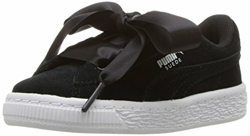 Кроссовки PUMA Kids из замши с сердечками, черные