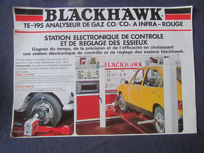 ALTE BROSCHÜRE BLACKHAWK GASANALYSATOR BRÜCKE BISCHOF