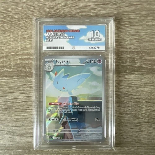 Pokemon Togekiss 235/217 Illustration Rare Ascended Heroes ACE 10 GEM MINT