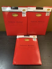 Talbots Silky Sheer Control Top Pantyhose 3x Ash Grey Soft Brown 3 Pack