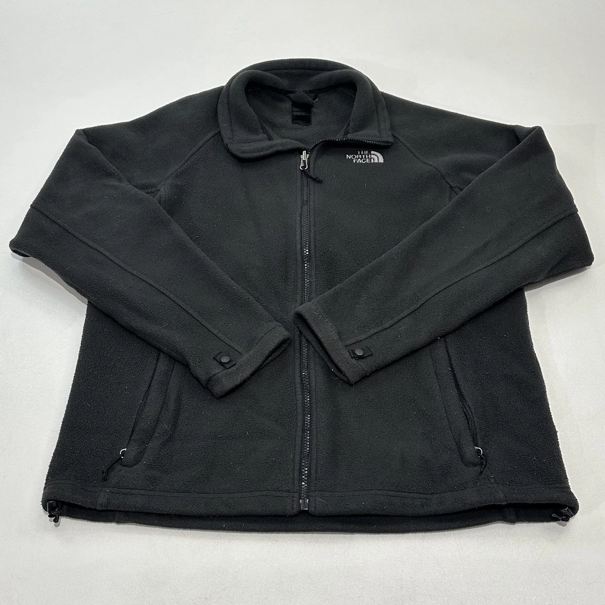The North Face Men's Fleece Jacket Black Embroidered North Face Logo, Size XL/TG