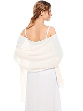 Shawls and Wraps Soft Chiffon Scarve Scarf For Evening One Size Light Champagne
