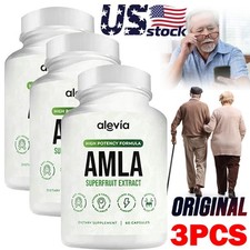 3x Alevia Organic Amla Capsules 1000mg Indian Gooseberry Antioxidant Supplement