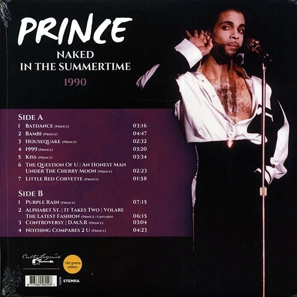 Prince - Naked In The Summertime 1990: The Vicente Calderon Stadium, Madrid 22nd - Image 2 of 2