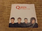 QUEEN-I WANT IT ALL/HANG ON IN THERE QUEEN 10(1989) VG/VG 7 INCH PICTURE SLEEVE