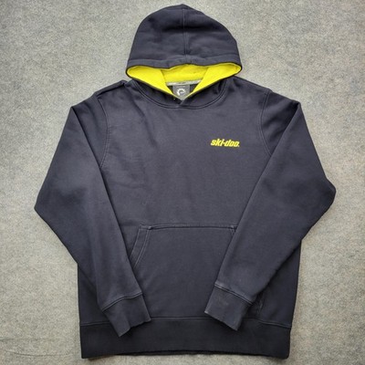 BRP Ski-Doo Hoodie Mens XL Black Fleece Pullover Sweatshirt Snowmobile Logo