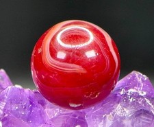 RARE Vintage Akro Agate or M.F. Christensen BRICK Slag Marble Blood Red - .66"