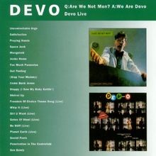 Q: Are We Not Men? A: We Are Devo / Devo Live by Devo | CD | condition good