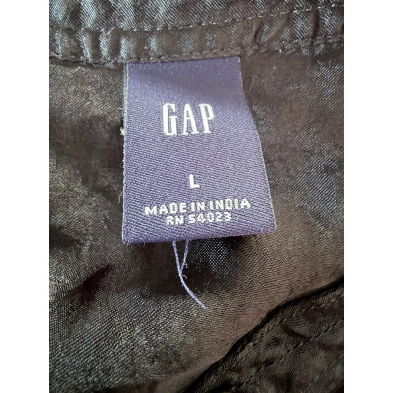 GAP Black Button Front Blouse Lightweight Casual … - image 4