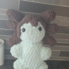 Mint Chip Axolotl Crocheted Plush Toy 10in