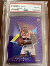 2024 Finest Alexandre Sarr Purple Geometric /100 PSA 10