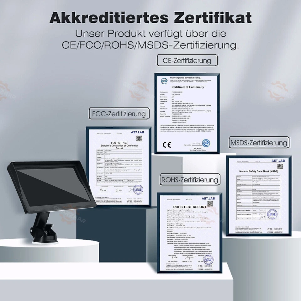 9 Zoll HD GPS Navi Navigationsgerät 8G für Auto LKW PKW Navigation EU DE Karte - Bild 2 von 4