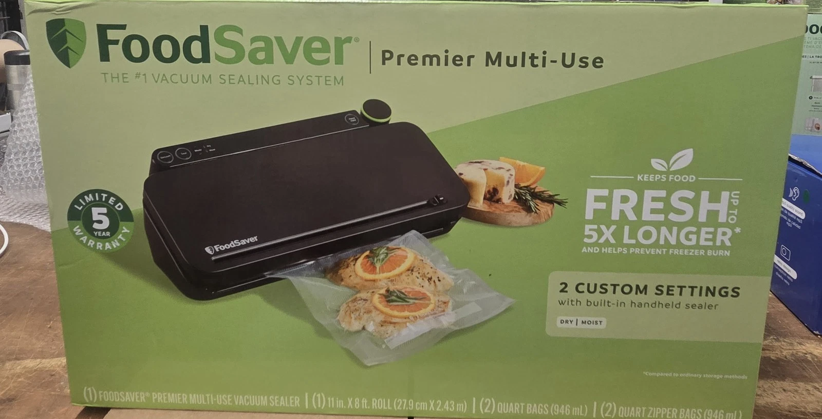 Food Saver Premier Vacuum Sealing Machine Multi Use Food Preservation System
Opens in a new window o