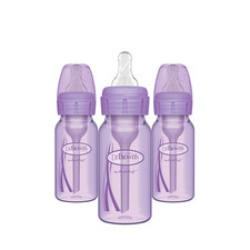 Dr. Brown'S Natural Flow Anti-Colic Options Narrow Baby Bottles 4 Oz/120 Ml, wi