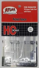 BLMA Models 4200 HO Scale Picket Fence 70 Linear Scale Feet with Gates