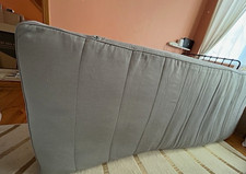 IKEA Single Black Metal Bed Frame Slatted Base Scrollwork Design