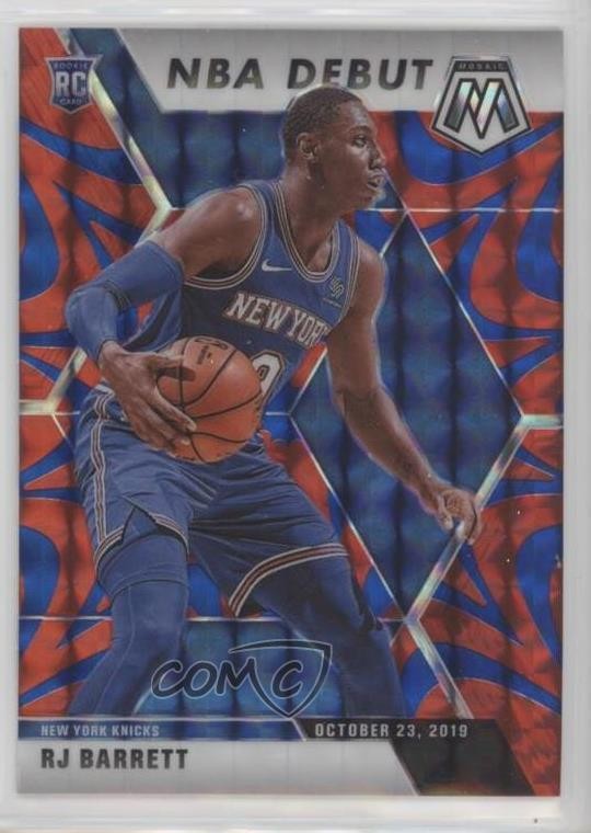 2019-20 Panini Mosaic NBA Debut Reactive Blue Prizm RJ Barrett #270 wd9