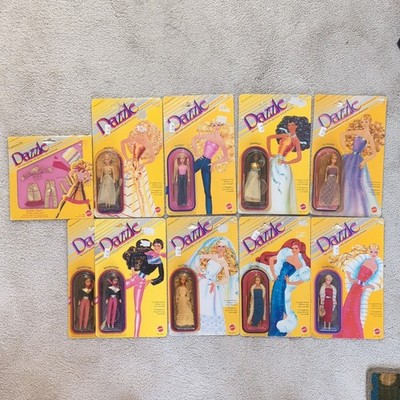 1981 MATTEL DAZZLE  DOLLS 9 pack with  1 set  of extra clothes 