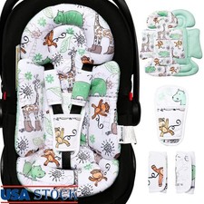 Reversible Baby Car Seat Insert Plush Cooling Support 2-in-1 Machine Washable US