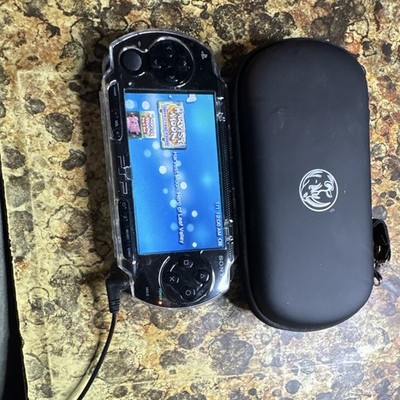 Sony PSP PlayStation Portable Black Bundle w/ AC Adapter, Battery, Cases