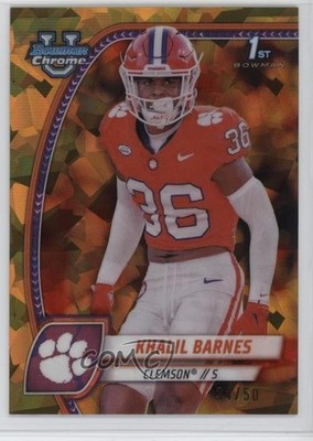 2024 Bowman U Chrome Sapphire Gold 34/50 Khalil Barnes #114 11oh