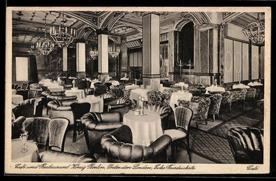 AK Berlin, Café und Restaurant König, Unter den Linden Ecke Friedrichstraße, In 
