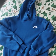 Nike Boys Blue Solid Pattern 2 Piece Outfit Set with Hoodie and Sweatpants