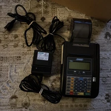 HYPERCOM T7Plus Credit Card Reader Terminal with Power Supply 010218-014 ZH