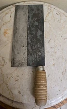 Vintage THREE RAMS FOSHAN wood handle meat cleaver 2 butcher cutlery knife