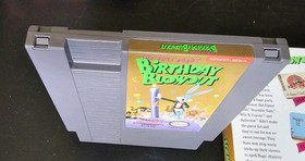1990 NINTENDO NES THE BUGS BUNNY BIRTHDAY BLOWOUT CIB + POSTER - oval seal