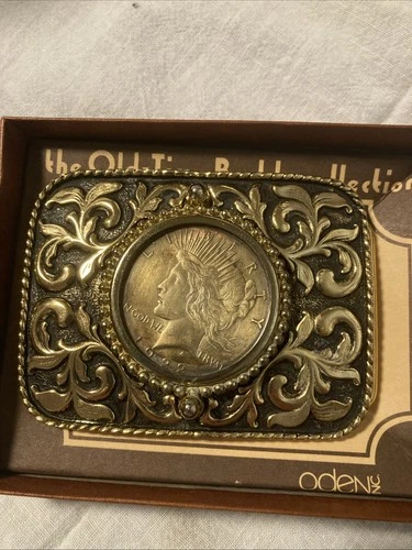 Liberty 1922 Peace Dollar  Silver US Coin Belt Buckle Gold Color