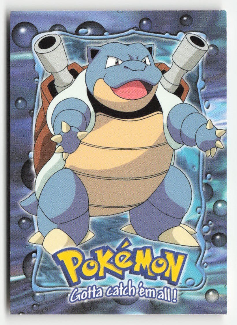 1999 Topps Pokemon the First Movie Black Logo - Blastoise - E9 of 12