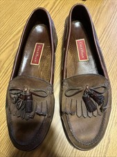 Cole Haan Tan Leather Loafers With Tassles Size 12