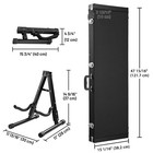 Yescom Electric Bass Guitar Hard Case Wooden Hard Shell & Folding Guitar Stand — photo 9