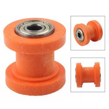 8mm Chain Roller Slider Tensioner Guide Pulley Dirt Pit Orange For Bike Motor
