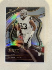 Byron Young 2023 Panini Select #290 Black and Red Prizms Die Cuts