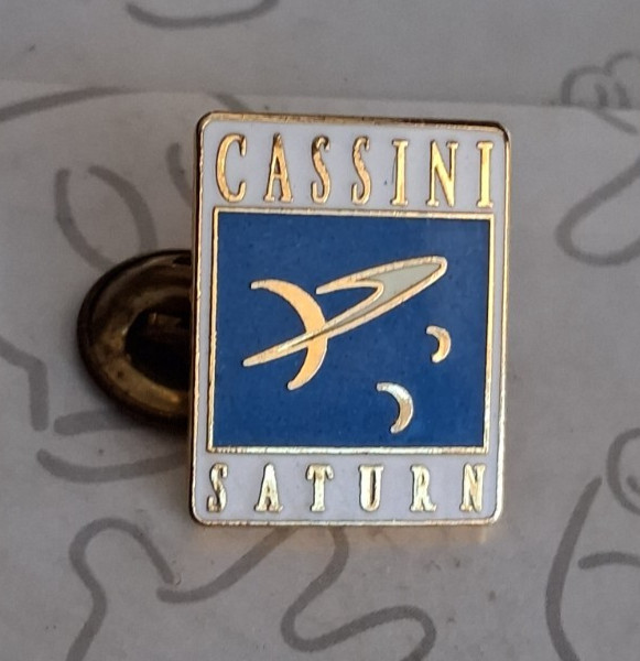 Cassini Mission to Saturn Nasa Vintage Enamel Lapel Pin
