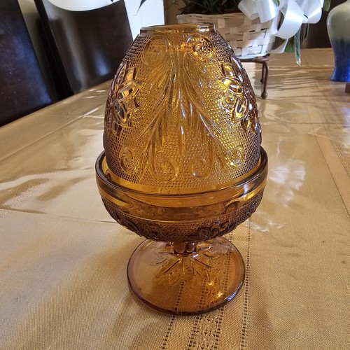 Vintage Indiana Glas Tiara Fee Lampe Bernstein 6×3,75