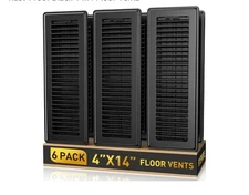 4x14 Floor Register 6-Pack, Heavy Duty Steel Walkable Vent Covers for Home...