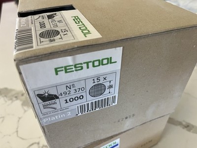 Festool 1000 Grit Platin 2 Box 15 Sheets 492370 6'' D150 Sanding Disks Sandpaper