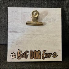 Best Dog Ever Wood Decorative Plaque with Clip Paw Prints Ready to Hang