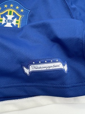 Brazil 2006/2007 Away Adriano #7 Authentic Nike Soccer Jersey XL