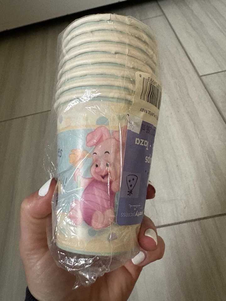 8 винтажных детских чашек для душа Winnie the Pooh 9 унций - Изображение 4 из 4