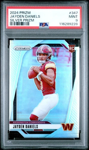 2024 Panini Prizm Jayden Daniels Silver RC PSA 9