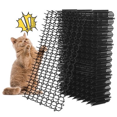 Scat Mat with Spikes 16 x 8 Inch 12 Pack Deterrent for Cats and Dogs Outdoor