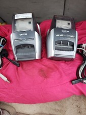 X2 Brother QL-570 Professional Thermal Label Printers w/Power Printer cables