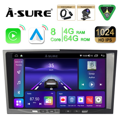 8'' DAB+ 4+64G Android 14 Autoradio GPS Carplay Für Opel Corsa Astra H Zafira B
