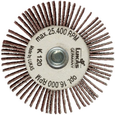 10x LUKAS Fächerschleifer Schleifmop Schleifstift mit M6 SFI 40x15 mm | Korn 80